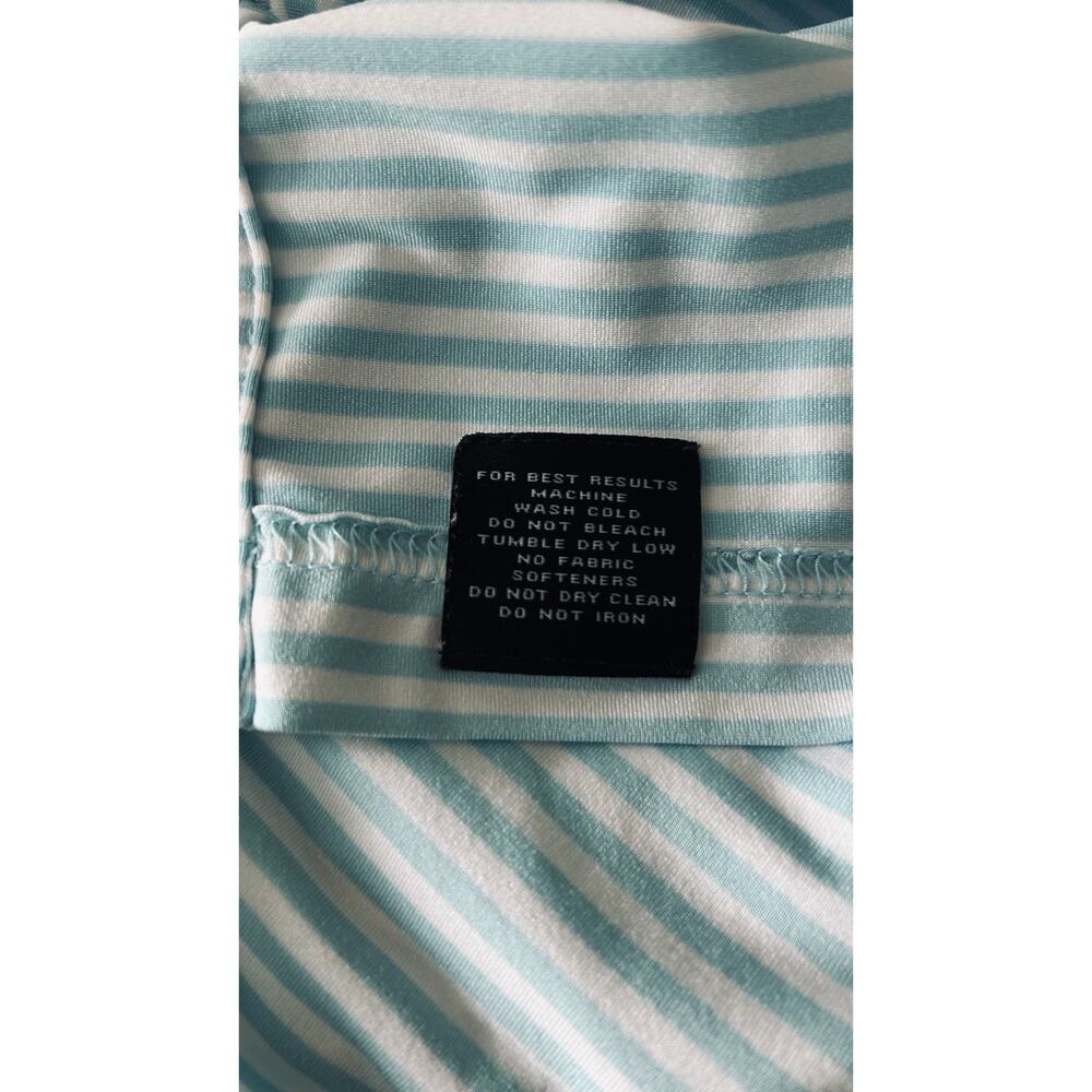 Peter Millar Summer Comfort Polo Shirt Men’s XL Blue White Stripe Golf Stretch - Picture 8 of 8